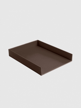 Simile leather desk tray